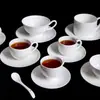 Atacado do Fabricante Conjunto de Xícara e Pires de Café de Cerâmica Conjunto de Xícara de Osso Porcelana Presente Xícara de Chá para Hotel Restaurante Logotipo Personalizado