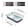 Lonchera Desechable de Papel Aluminio, Lonchera Especial con Tapa, Caja de Papel de Estaño, Caja de Embalaje Comercial, Resistente a Altas Temperaturas, Gran Capacidad, Rectangular