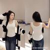 Chaleco térmico de terciopelo cepillado cálido para otoño e invierno, ropa interior de mujer, ropa exterior de algodón puro sin mangas con almohadilla para el pecho, camiseta de tirantes, moda