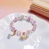 Pulseira de Lírio-do-Vale Estilo Super Fada Mori Feminina Estilo ins Design de Nicho Luxo Leve Versátil Não Desbota Estudante Melhor Amiga Pulseira de Contas