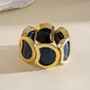 Pulsera geométrica de patchwork en degradado acrílico vintage europea y americana, pulsera retro de alta gama transfronteriza, joyería única de nicho para mujer