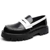 Zapatos de Cuero Negros para Hombres que Aumentan la Altura Estilo Coreano Redondeados en la Punta para Estudiantes Jóvenes Casuales Hombres Zapatos de Cuero de Moda para Negocios Hombres