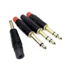 Plug de áudio de 6,5 mm de dois núcleos grandes de 6,35 mm plug de áudio para mixer plug de microfone estéreo de 6,5 mm