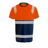 Ropa de trabajo reflectante personalizada transfronteriza en amarillo fluorescente con bloques de color para sitios de construcción, servicio de carreteras, talleres de reparación de automóviles y uniformes de protección laboral