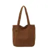 Bolso de pana, nuevo estilo otoño/invierno, bolso tote de gran capacidad para mujer, bolso de hombro casual, bolso versátil para el día a día