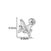 Nuevo Modelo de Henson Acero Inoxidable Puro Incrustado de Circonita Versión Extendida Rosca Interna Tornillo Perno para Cartílago de la Oreja Perno para Labio Joyería para Piercing