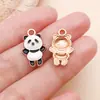 Aleación Goteo de Aceite Estilo Chino Lindo Panda Gigante Bambú Colgante Encanto Llavero DIY Pendiente Collar Accesorios de Joyería