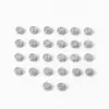 Aço Inoxidável Hidráulico Fino Deslizante 7mm Contas Redondas Perfuradas 26 Letras Inglesas DIY Pulseira Colar Combinação de Nomes