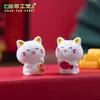 Lindos Gatos de la Fortuna Yuanbao Miniaturas Casa de Muñecas Decoraciones DIY Accesorios Paisaje Micro Coche Escritorio Pequeños Adornos
