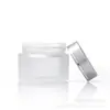 Tarro de Crema Transparente Escarchado Transfronterizo en Stock 30g Botella Dosificadora de Vidrio 50g Tarro para Crema de Ojos Botella Pequeña para Crema Facial Cosmética