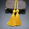 Cortina Vertical de Seda de Hielo de 54 cm con Borla Doble y Cordón de Ajuste Borla de Poliéster