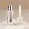 Tubo de Brillo de Labios Plateado de Gama Alta 2.5ml Tapa Redonda Asimétrica Tubo de Brillo de Labios Tubo Vacío Material de Empaque para Corrector Líquido de Alto Brillo Venta al por Mayor