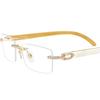 Montura para gafas de pata óptica de cuerno blanco diamante cuerno negro natural sin montura fabricantes de monturas para gafas de miopía Shenzhen