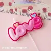 2026 Celebridade da Internet Dia dos Namorados Novo Amor Vela Bolo Decoração Fita Rosa Laço Lateral Decoração de Bolo