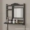 Venta Caliente Transfronteriza Nuevo Estante Reforzado Espeso para Lavabo Estilo Rústico para Baño Estante para Lavabo del Hogar a Prueba de Óxido con Espejo