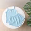 Conjunto de Camisola de Verano Nuevo Estilo 2026 para Bebés Niñas, Ropa Infantil Coreana, Pantalones Cortos de Triángulo para Bebés Niños