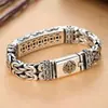Estilo Retro Nueva Moda Pulsera Sencilla de Moda Personalidad Creativa Versátil Joyería de Mano Vajra Mazo Patrón de Paz Cadena