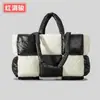 Liquidação: Bolsa Tote de Algodão com Enchimento de Penas Grande Capacidade Outono/Inverno Bolsa Nuvem Bolha Bolsa de Pelúcia Bolsa Transversal de Ombro Feminina