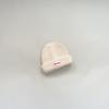 Chapéu de inverno simples de lã para meninos e meninas de outono e inverno, chapéu pullover infantil bonito, neutro, com pequena etiqueta de tecido