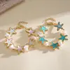Pulseira de estrela com contas de pérola transfronteiriça europeia e americana, estilo de férias de verão, pulseira simples, joia versátil de nicho de alta qualidade