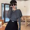 Conjunto de duas peças estilo coreano com gola tipo capa suave para mulheres, design de inverno, suéter curto de nicho, tricô espesso e quente