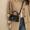 2026 Nuevo Bolso Cuadrado Pequeño de Diseño de Nicho con Cierre de Solapa, Bolso de Hombro Cruzado de Moda para el Trabajo, Bolso de Mano con Patrón de Lichi