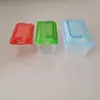 Caja de plástico transparente portátil caja de transporte para hámster caja de cría de tortuga de caja caja de alimentación para reptiles puesto de pez dorado anillo