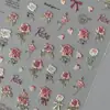 Adesivos de Manicure Rosa Seco Retrô Estilo Ins Transparente Estéreo de Alto Valor Flor Simples Fresca Adesivos de Decoração para Caderno