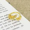 "Clúster de Mariposas Songli" Anillo Abierto de Mariposa Vintage de Segunda Mano para Mujer Francés Exquisito Nicho Anillo de Gama Alta