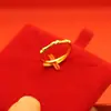 Anillos Grandes de Gypsophila Chapados en Oro de Oferta para Mujer, Varios Anillos con Forma de Corazón, Anillos con Carácter de Fortuna, Anillos para Mujer, Joyería de Oro Arena al por Mayor de Fabricantes