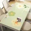 Tapete de Mesa de Jantar Levemente Luxuoso e de Alta Qualidade, Impermeável, à Prova de Óleo, Resistente ao Calor, Toalha de Mesa Lavável, Protetor de Superfície de Mesa de Centro de Vidro Macio de PVC