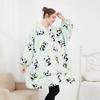 Lazer em Casa Europeu e Americano tamanho plus size Manta Preguiçosa Quente com Capuz Personalizada Flange Lã de Cordeiro Camisola com Forro Duplo de Fleece Transfronteiriço