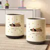 Nuevo y Elegante Cubo de Basura para el Hogar para Sala de Estar y Dormitorio, Papelera de Baño de Lujo de Gama Alta con Tapa, Papelera de Gran Tamaño