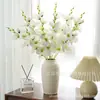 Flores artificiais transfronteiriças 6 gladíolos decoração de casamento em estoque vendas arranjo de flores decoração de casa adereços de fotografia atacado