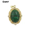 WT-P1985 Exquisitos Pendientes Clásicos con Forma de Huevo de Ganso, Recorte de Turquesa y Lapislázuli, con Circonitas de Oro de 18k, Colgantes para Mujeres, Joyería