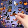 5 Pegatinas Transparentes Originales de Halloween de PET Cabeza de Calabaza Decoración de Festival Dibujos Animados Funda de Teléfono Diario Pegatinas DIY