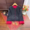 Nueva Chaqueta Jacquard Reversible Estilo Chinoiserie Otoño 2025 Nuevo para Mujer Cuello Redondo Estilo Festivo Simple Holgado Top