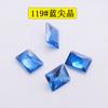 Cristal azul afilado de ángulo recto rectangular verde nano negro nano gema artificial rectangular piedra incrustada de cera 2*4-8*10mm