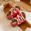 Zapatos de Playa de Corcho para Bebé 2026 Verano Nuevos Estilo Coreano Sandalias de Princesa de Moda para Niñas Zapatos para Niños Patrón Floral Pequeño