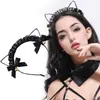 Diadema de Encaje con Orejas de Gato y Campanilla Estilo Japonés Diadema Linda con Lazo para Adultos y Niños Accesorio Universal para el Cabello de Actuación Dibujos Animados
