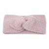 Europeu e Americano Plush Cross Hair Band Knitted Headband Ear Protector Headgear Outono e Inverno Wide Side Hair Acessórios Faixa de Cabelo de Lã Quente