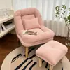 Sofá perezoso se puede acostar se puede dormir silla de ocio para una persona al mediodía sillón de lectura para dormitorio sofá pequeño marco de hierro plegable