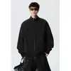 Nueva Colección Primavera y Otoño 2026: Chaqueta de Trabajo Trendy Cleanfit con Cuello Alto para Hombre, Corte Holgado, Mangas Raglán, Ropa de Abrigo Casual, Mayoreo