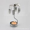 [Candelabro de metal plateado] Linterna de caballo de Troya candelabro giratorio a energía de aire caliente material de latón niquelado ventas directas de fábrica
