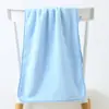 Patrón de agua coralina polar engrosada cifrado al por mayor suave absorbente simple color liso toalla 75*35 en stock generación de cabello