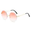 Gafas de Sol Redondas Nuevas de Verano Selección de Influencers de Moda de la Pasarela de Milán Gafas Redondas Versátiles y Elegantes para Mujer