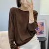 Suéter Básico de Malla con Lentejuelas, Cuello Redondo Hueco para Mujer 2026 Otoño/Invierno Nuevo Estilo Holgado Perezoso de Manga Larga