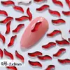 Fondo plano Super Flash Rojo de Año Nuevo Forma Especial Diamante para Uñas Vidrio Rhinestone Mixto Mini Corazón Broca para Uñas al por Mayor