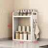 Prateleira de Temperos Perfurada de Parede para Cozinha, Prateleira de Armazenamento Multifuncional, Prateleira de Canto de Múltiplas Camadas para Armazenamento de Óleo, Sal, Molho e Vinagre