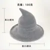 Sombrero de Bruja Puntiagudo de Halloween, Plegable, Estilo Hip-Hop, Suministro Transfronterizo Europeo y Americano, Sombrero de Mago de Gasa de Algodón Hip-Hop, Venta al por mayor del fabricante